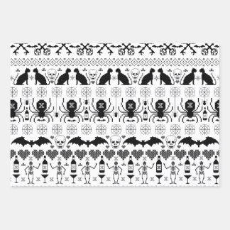 Ugly Sweater Christmas - Halloween Print Wrapping Paper Sheet