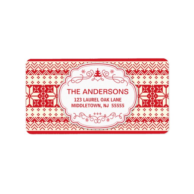 Ugly Sweater Christmas Holiday Address Labels (Front)