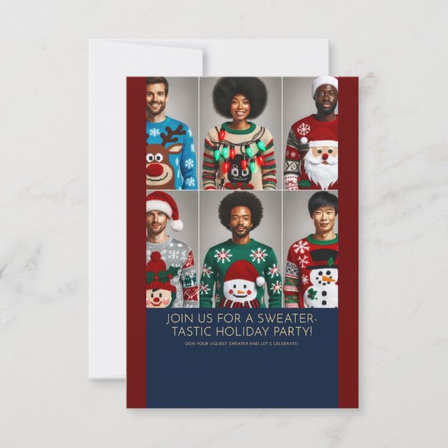 Ugly Sweater Christmas Holiday Party Invitation (Front)