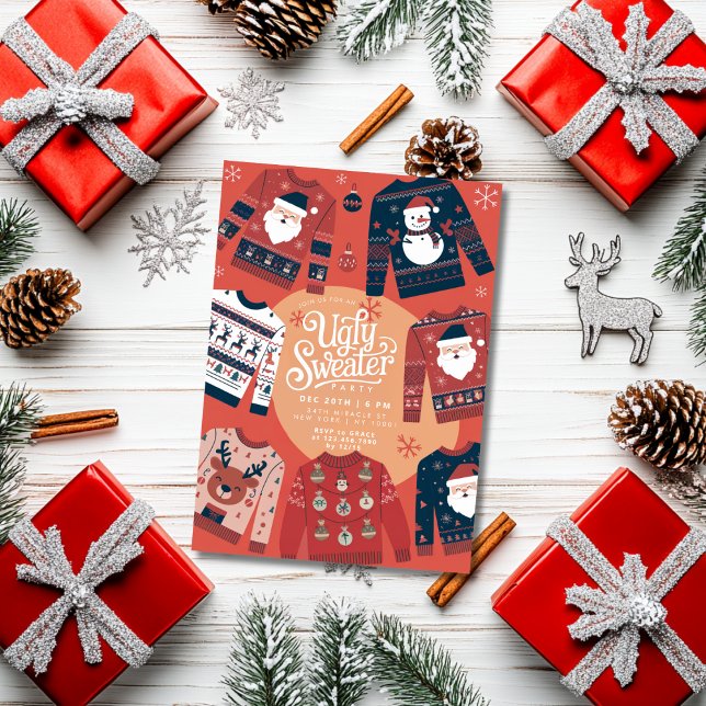 Ugly Sweater Christmas Holiday Party Invitation (Creator Uploaded)