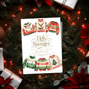 Ugly Sweater Christmas Holiday Party Invitation