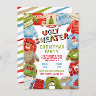 Ugly Sweater Christmas Holiday Party Invitation