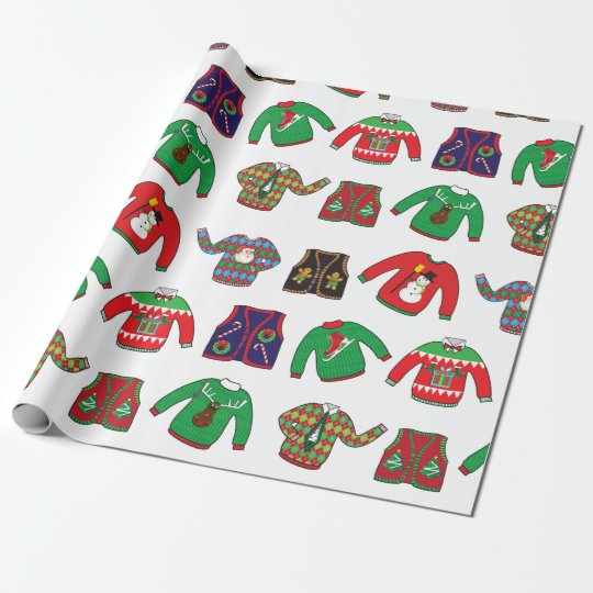 Ugly Christmas Sweater Wrapping Paper 