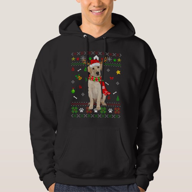 Ugly Sweater Christmas Labrador Dog Puppy Xmas Paj (Front)