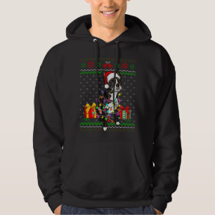 Ugly Sweater Christmas Lights Boston Terrier Dog L