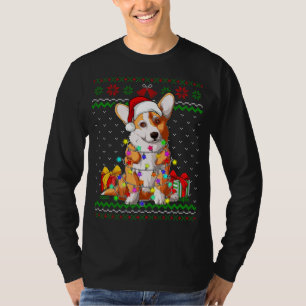 Ugly Sweater Christmas Lights Corgi Dog Lover