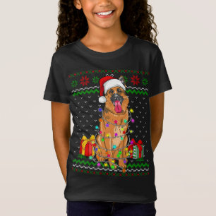 Ugly Sweater Christmas Lights German Shepherd Dog 