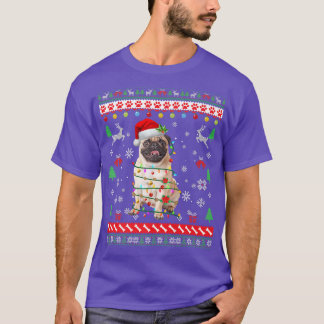 Ugly Sweater Christmas Lights Pug Dog Lover 