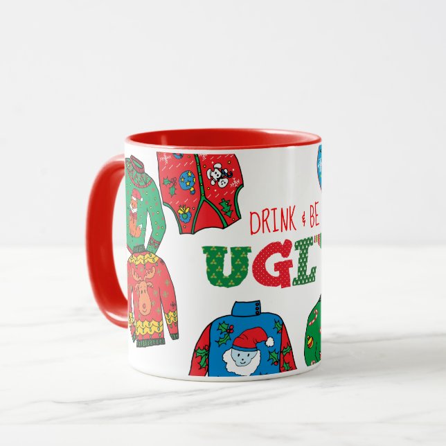 Ugly Sweater Christmas Mug (Front Left)