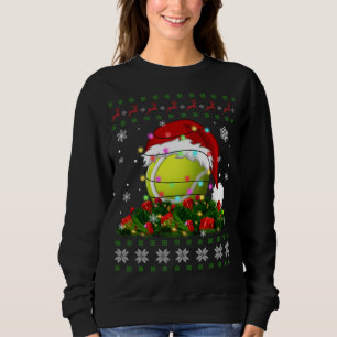 Ugly Sweater Christmas Pajama Lights Tennis Sport