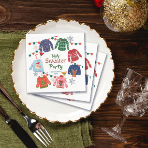 Ugly sweater Christmas party funny Napkin