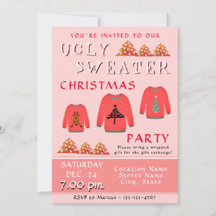 Ugly Sweater Christmas Party Invitation