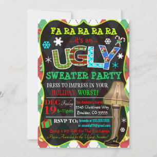 Ugly Sweater Christmas Party Invitation