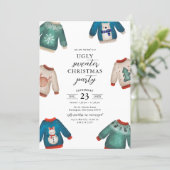 Ugly Sweater Christmas Party Invitation (Standing Front)