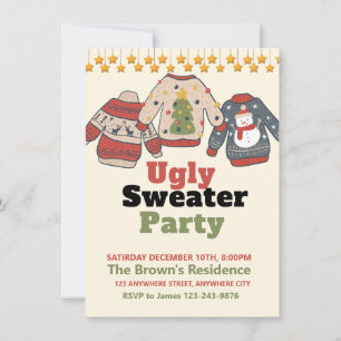 Ugly Sweater Christmas Party Invitation