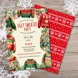 Ugly Sweater Christmas Party  Invitation