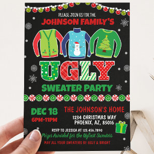 Ugly Sweater Christmas Party Invitation