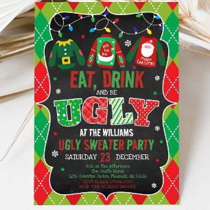Ugly Sweater Christmas Party Invitation