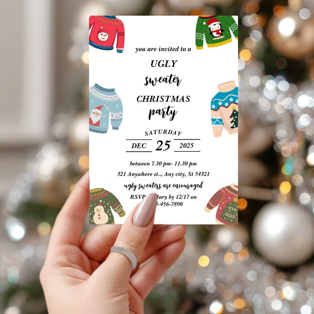 Ugly Sweater Christmas Party Invitation (Creator Uploaded)