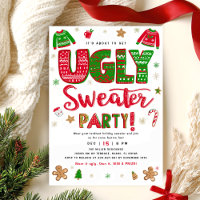 Ugly Sweater Christmas Party Invitation