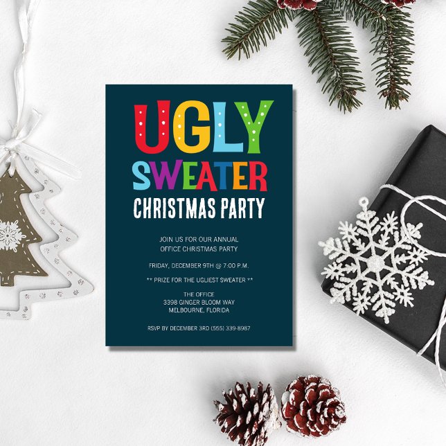 Ugly Sweater Christmas Party Invitation (Ugly Sweater Christmas Party Invitation)