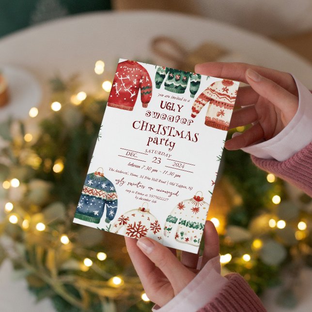 Ugly Sweater Christmas Party Invitation (Creator Uploaded)