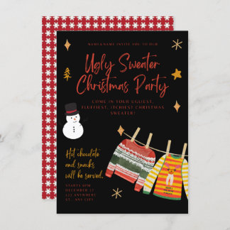 Ugly Sweater Christmas Party Invitations