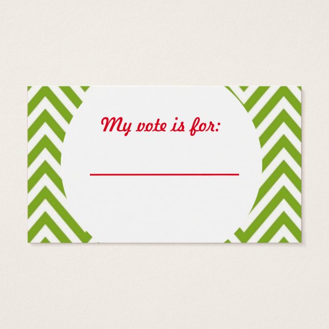 Ugly Sweater Christmas Party Voting Ballot (Back)