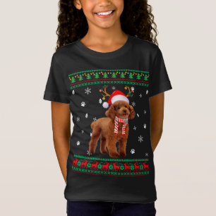 Ugly Sweater Christmas Poodle Dog Santa Reindeer