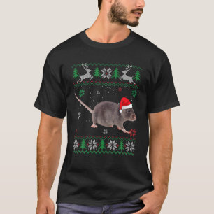 Ugly Sweater Christmas Rat Lover Santa Hat Animals