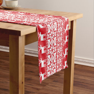 Ugly sweater Christmas reindeer table runner