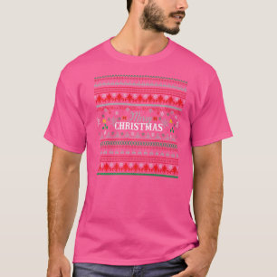 Ugly Sweater. Christmas Santa Reindeer Snowman Gin T-Shirt