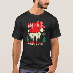 Ugly Sweater. Christmas Santa Reindeer Snowman Gin T-Shirt