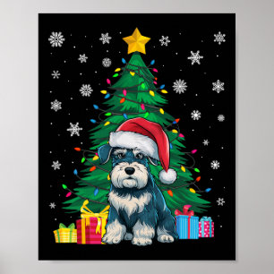 Ugly Sweater Christmas Tree Lights Miniature Schna Poster