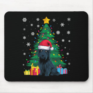 Ugly Sweater Christmas Tree Lights Scottie Dog San Mouse Mat