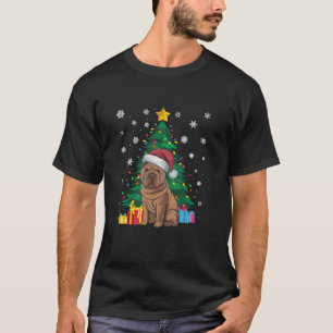Ugly Sweater Christmas Tree Lights Shar Pei Dog Sa