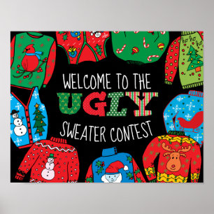 Ugly Sweater Contest, Welcome sign