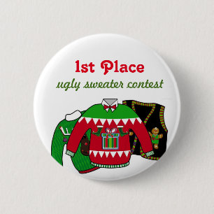 Ugly Sweater Contest Winner 6 Cm Round Badge