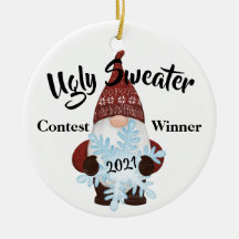 Ugly Sweater Contest Winner Prize Trophy Ornament
