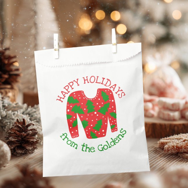 Ugly Sweater CUSTOM Holiday Christmas Gift  Favour Bags (Ugly Sweater CUSTOM Holiday Christmas Gift Favor Bag
)