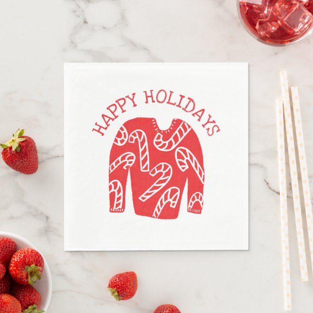 Ugly Sweater CUSTOM Holiday Christmas  Napkin (Insitu)