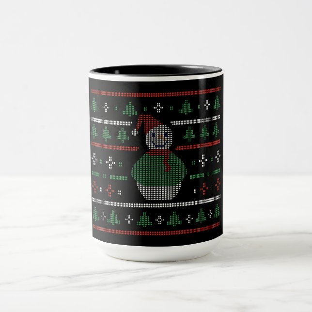 Ugly Sweater - Cute Snowman Christmas Jumper Mug (Center)