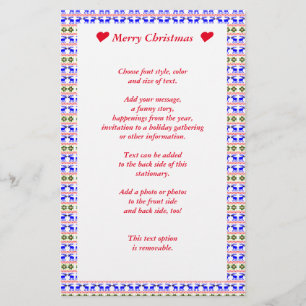 Ugly Sweater (Deal With It) Reindeer Christmas Stationery