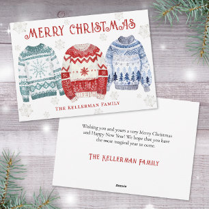 Ugly Sweater Festive Christmas Holiday Card