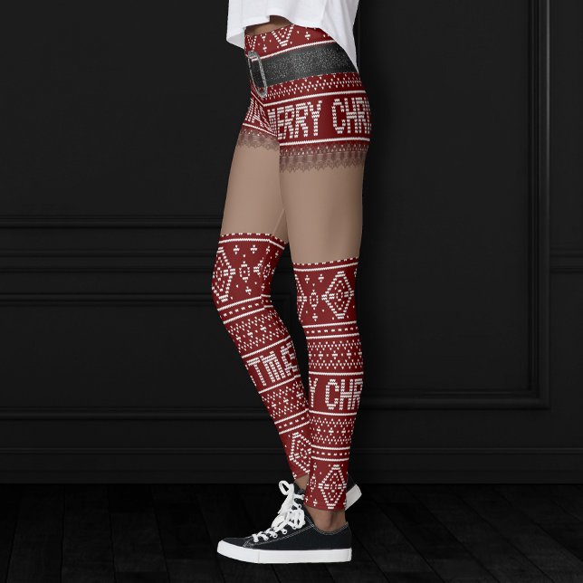 Ugly Sweater Festive Red Short Skirt | Dark Skin Leggings (Creator Uploaded)