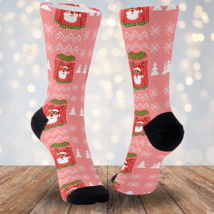 Ugly Sweater Funny Reindeer Christmas Pattern Socks