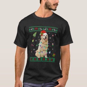 Ugly Sweater Golden Retriever Dog Christmas Lights
