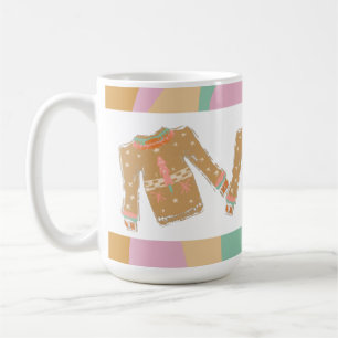 Ugly Sweater Groovy Christmas Pink Earthy Coffee Mug