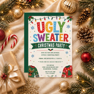 Ugly Sweater Holiday Christmas Party Invitation