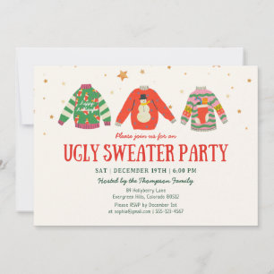 Ugly Sweater, Holiday Party Invitation